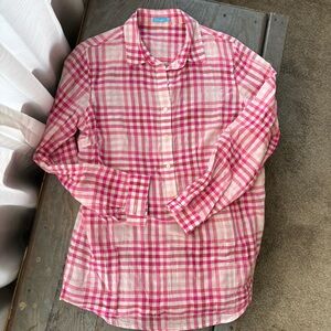 J McLaughlin pink plain popover tunic | size small
